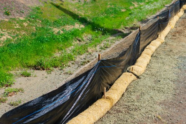 Straw Wattle Installation in Richland
