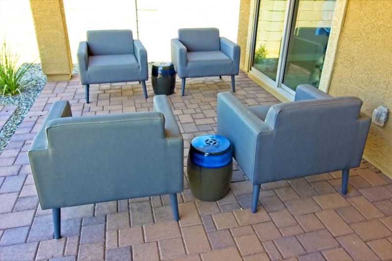 Concrete paver patio